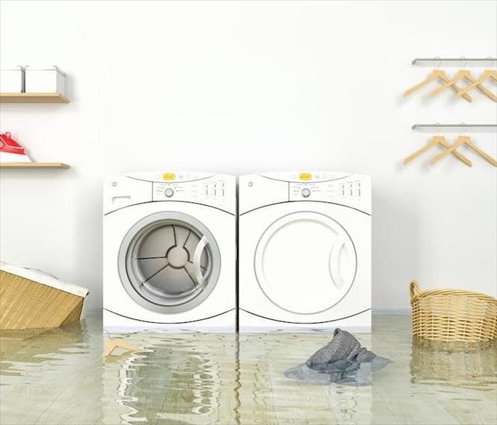 Flooded Basement with Washing Machine